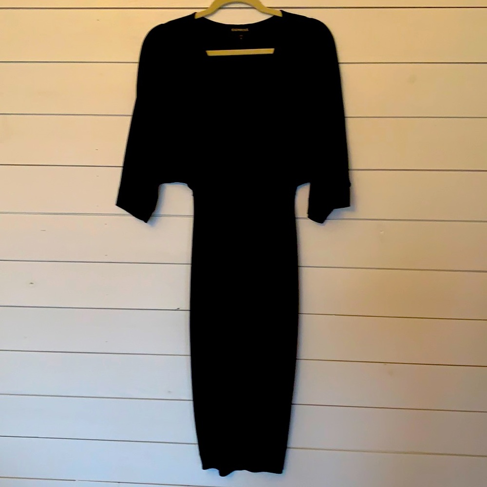 Stylish black knit dress